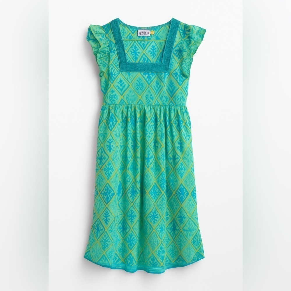 BELLA TU CAPRI CROCHET TUNIC DRESS SMALL